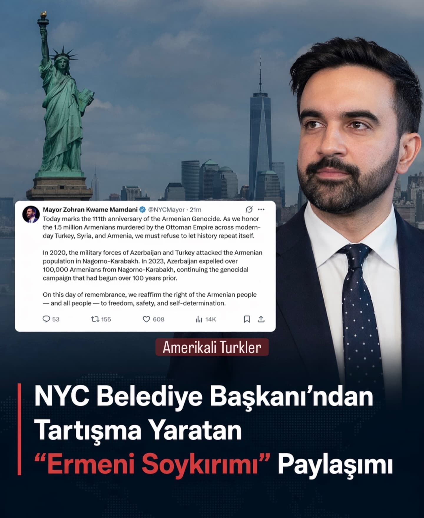 NYC Belediye Başkanı’ndan Tartışma Yaratan “Ermeni Soykırımı” Paylaşımı