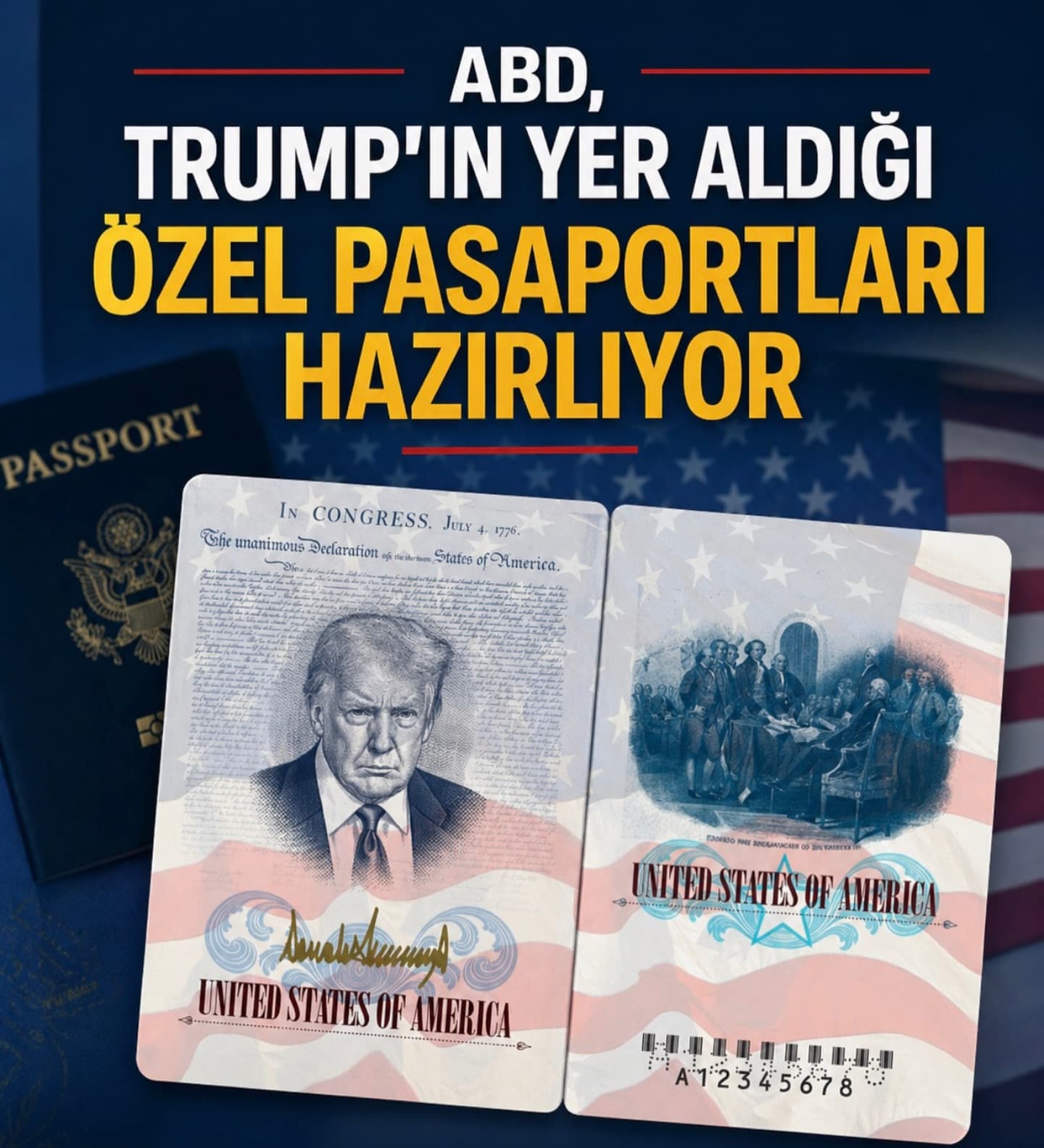 ABD, Trump’ın Yer Aldığı Özel Pasaportları Hazırlıyor