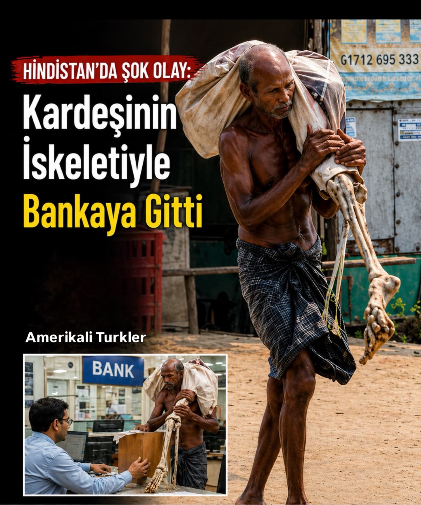 Hindistan’da Şok Olay: Kardeşinin İskeletiyle Bankaya Gitti