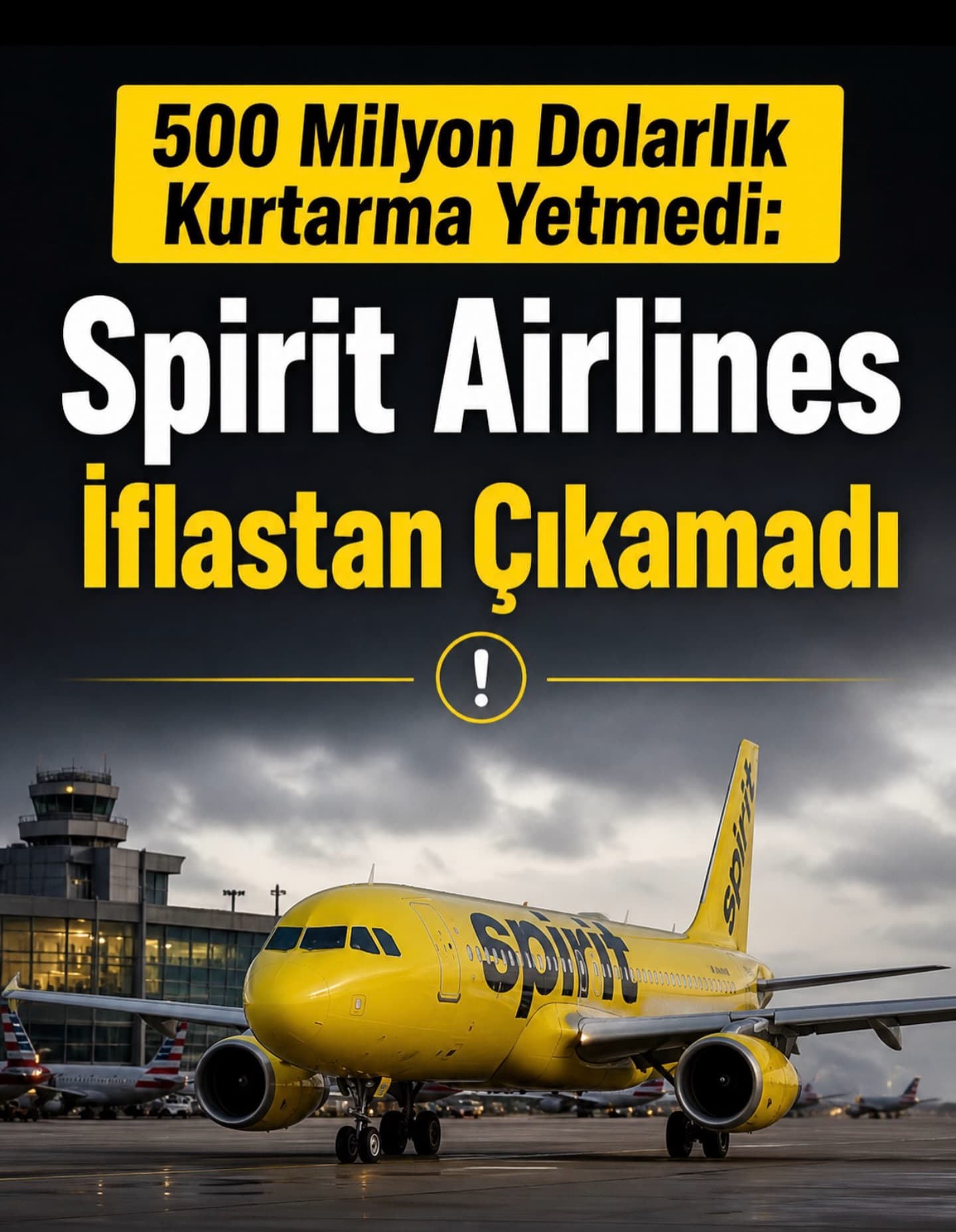 500 Milyon Dolarlık Kurtarma Yetmedi: Spirit Airlines İflastan Çıkamadı