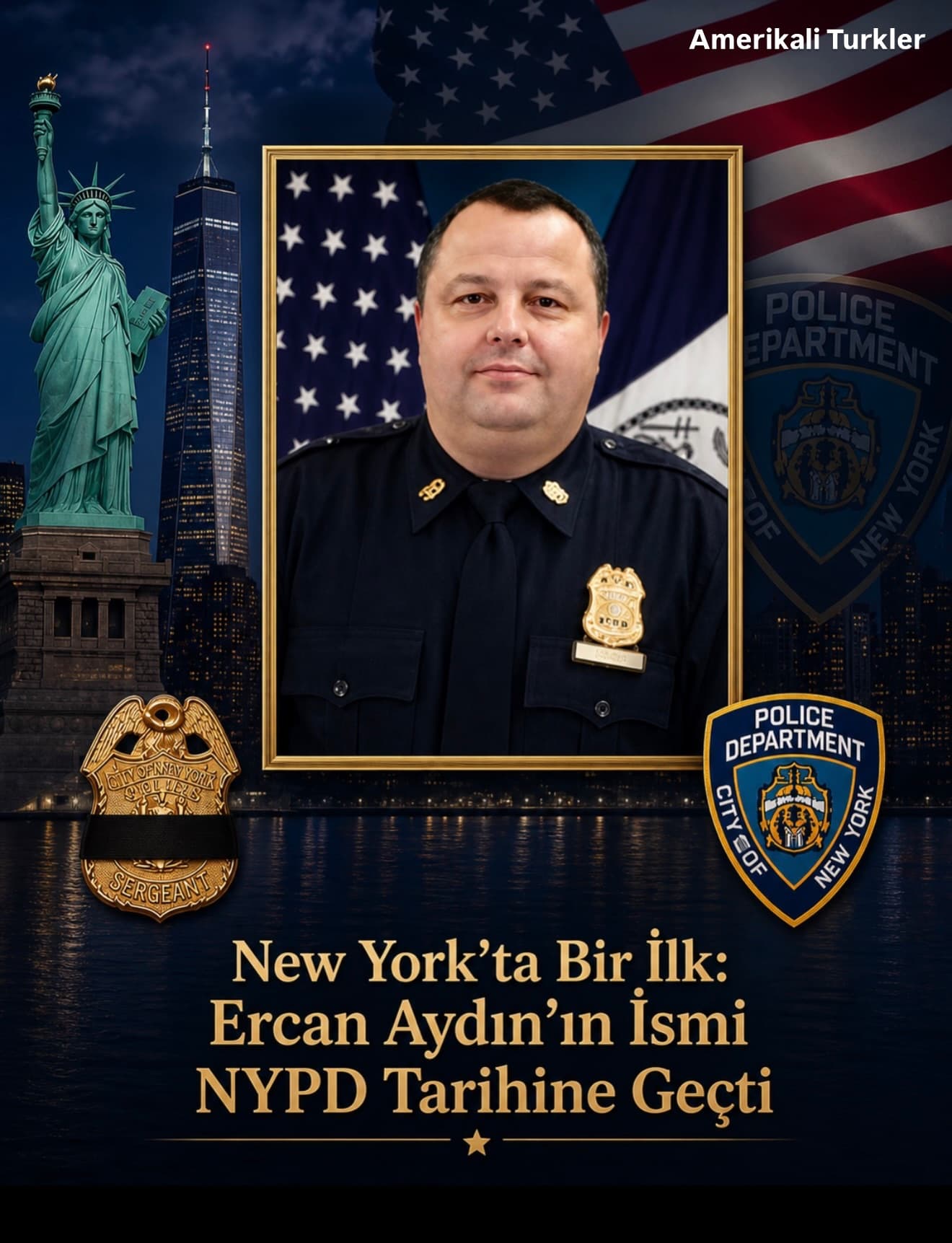 New York’ta Bir İlk: Ercan Aydın’ın İsmi NYPD Tarihine Geçti