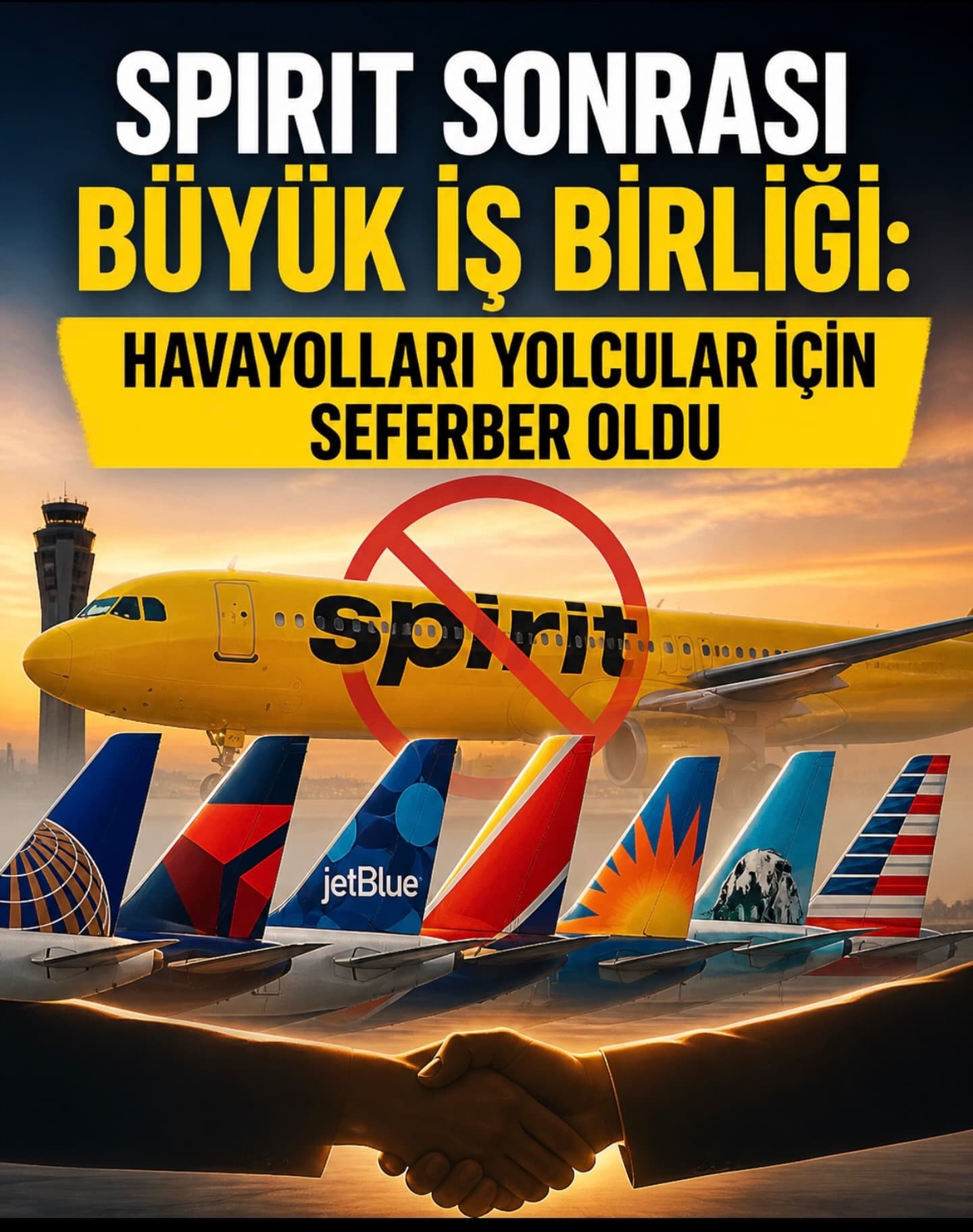 Spirit Sonrası Büyük İş Birliği: Havayolları Yolcular İçin Seferber Oldu