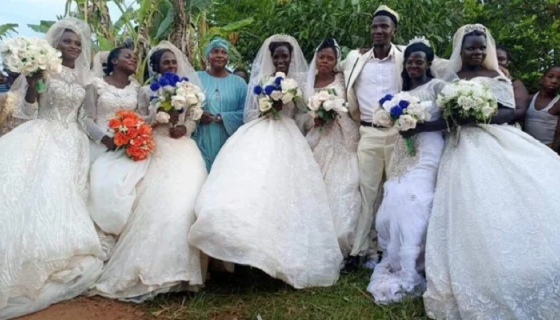 Ugandalı iş insanı aynı gün 7 kadınla evlendi