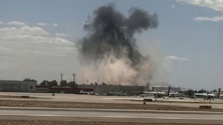 New Mexico, Albuquerque Havalimanı yakınlarında askeri uçak düştü