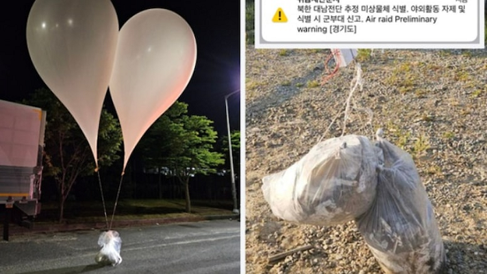Kuzey Kore, güneye balonla çöp ve dışkı gönderdi